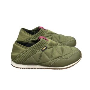 Teva‎ ReEmber Moc Slip-On Slipper Collapsible Heel Shoes Women's 6 Olive Green